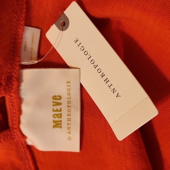 Maeve Anthropologie Women's Orange Cross Back Knit Tank Size S NWT - Picture 10 of 14